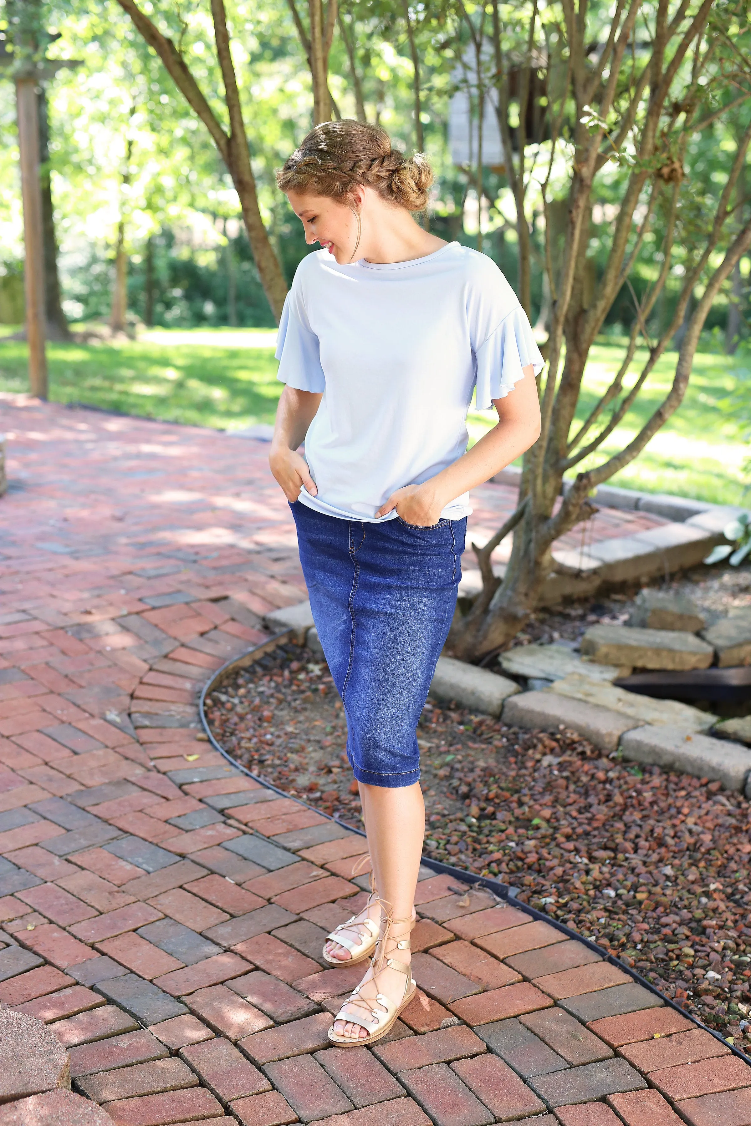 Perfect Pencil Denim Skirt