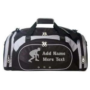 Personalized Deluxe Sports Duffel Bag for Kids and Adults - Wrestling