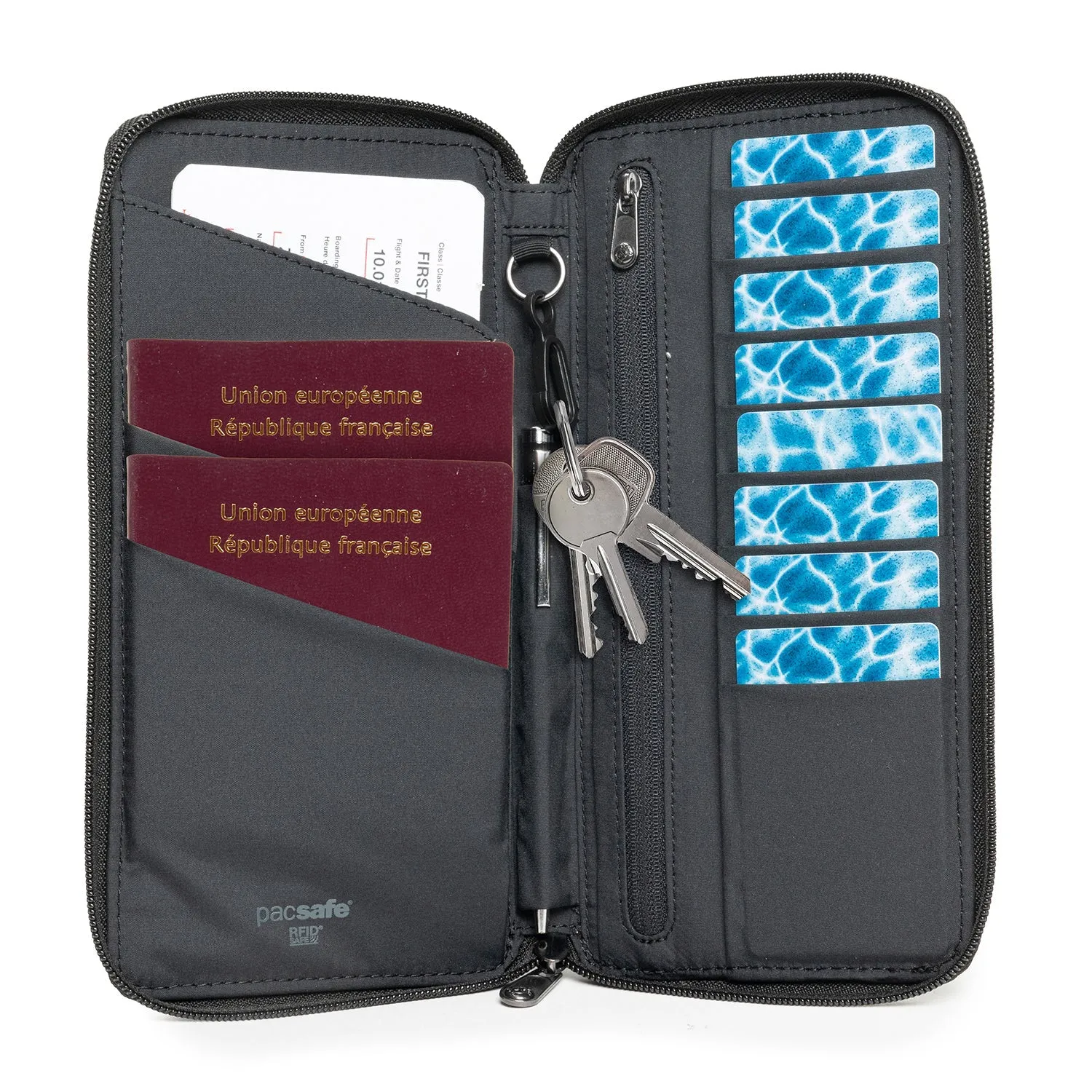 RFIDsafe® RFID blocking travel wallet