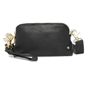 Small leather clutch in classic design / 15472 - Black (Nero)