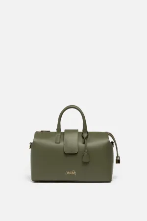 SSW - Level 3 Convertible Executive Leather Bag Classic Size in Olive Green