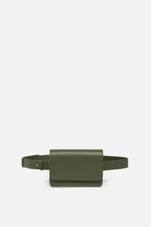 SSW - Parisian Leather Belt Bag in Olive Green