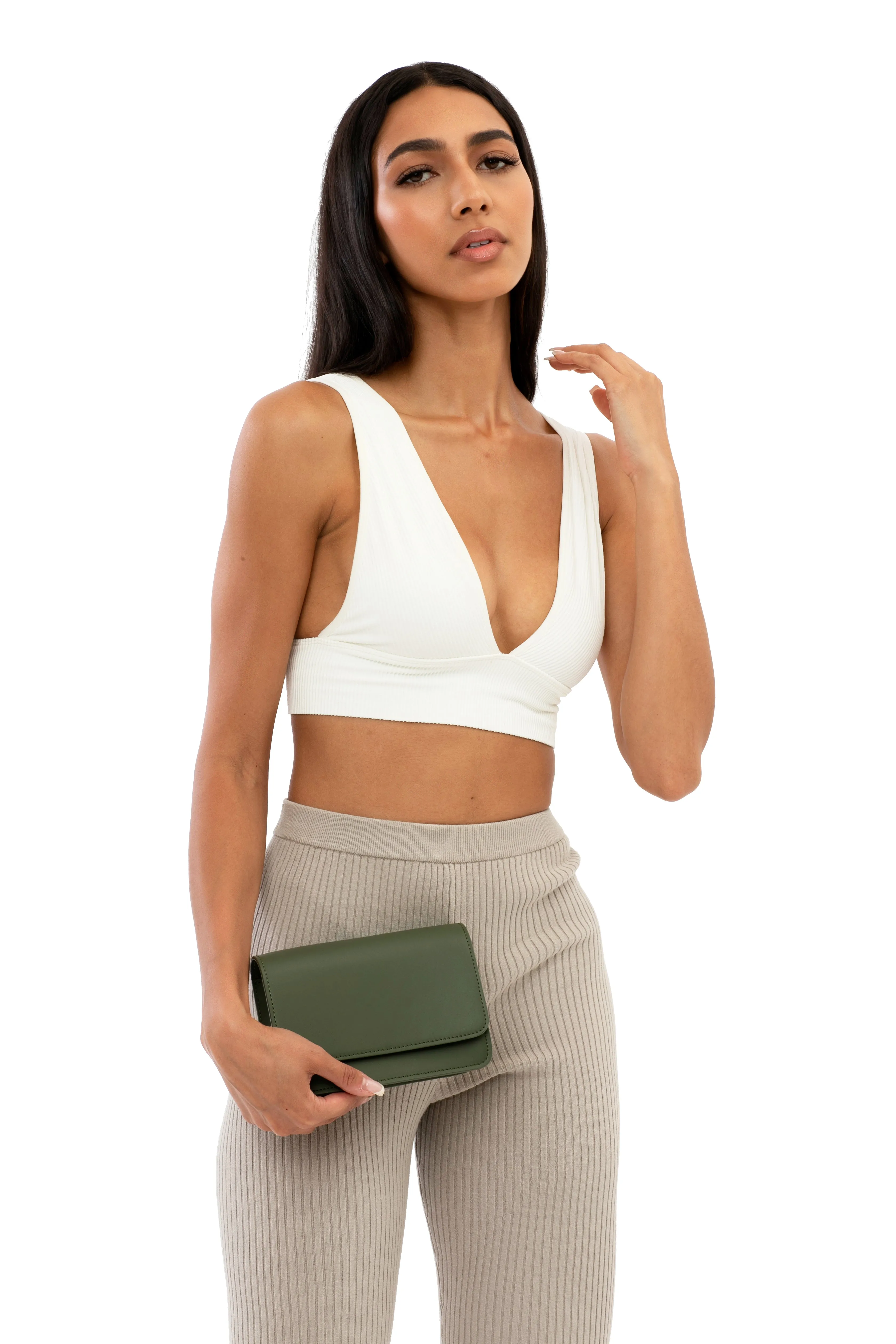 SSW - Parisian Leather Belt Bag in Olive Green