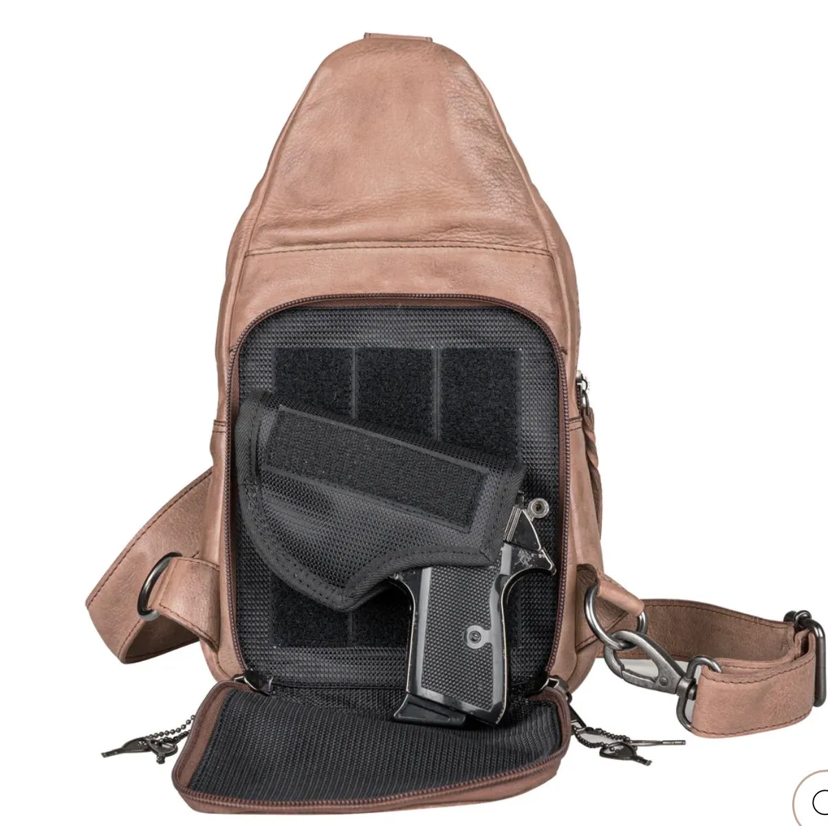 Taylor Leather Concealed Carry Sling Backpack