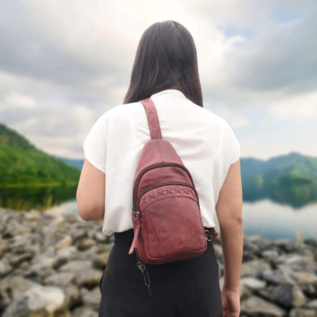 Taylor Leather Concealed Carry Sling Backpack