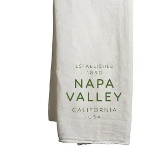 Tea Towel Napa Valley Text Collection