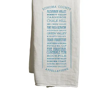 Tea Towels Sonoma Appellations