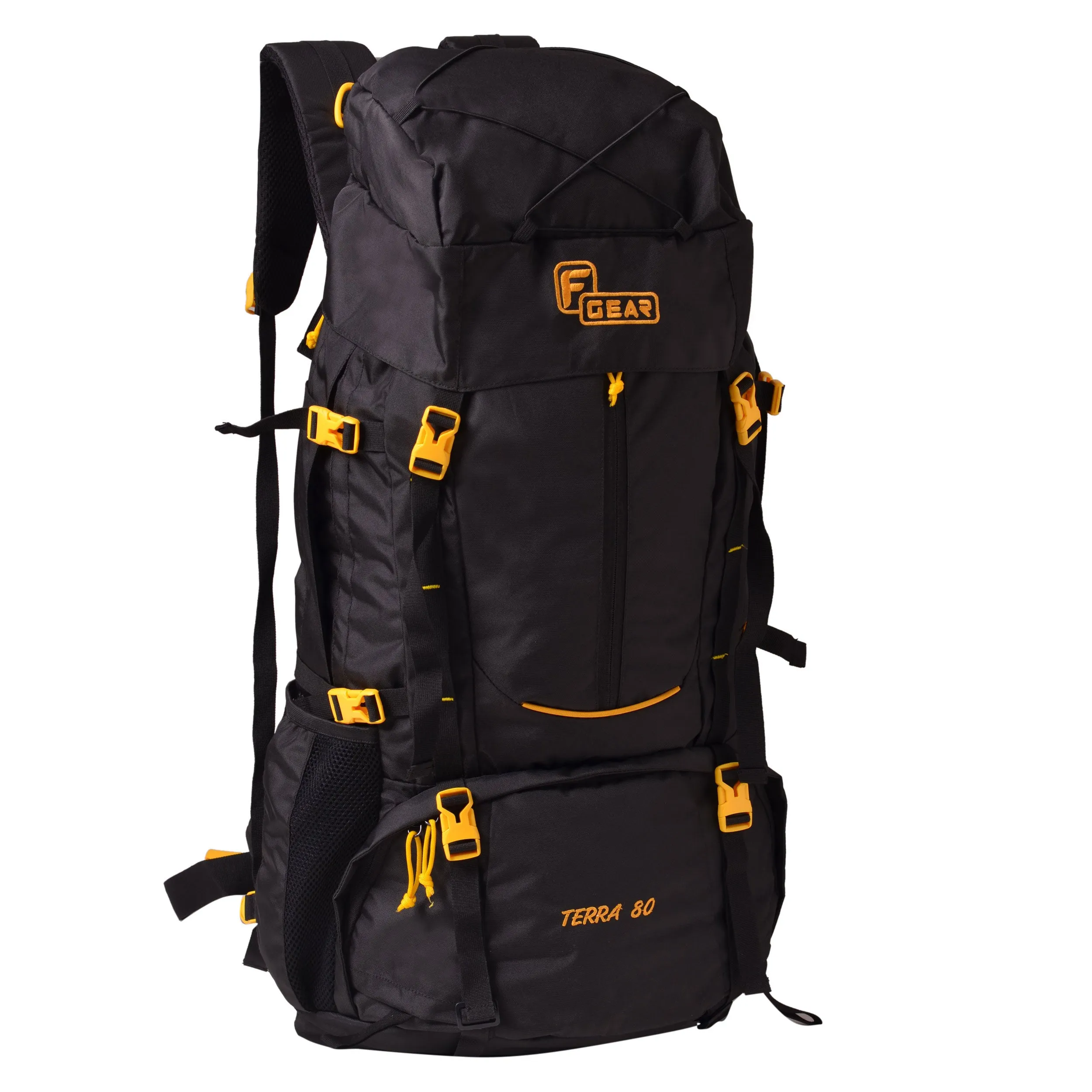 Terra 80L Black Yellow Rucksack