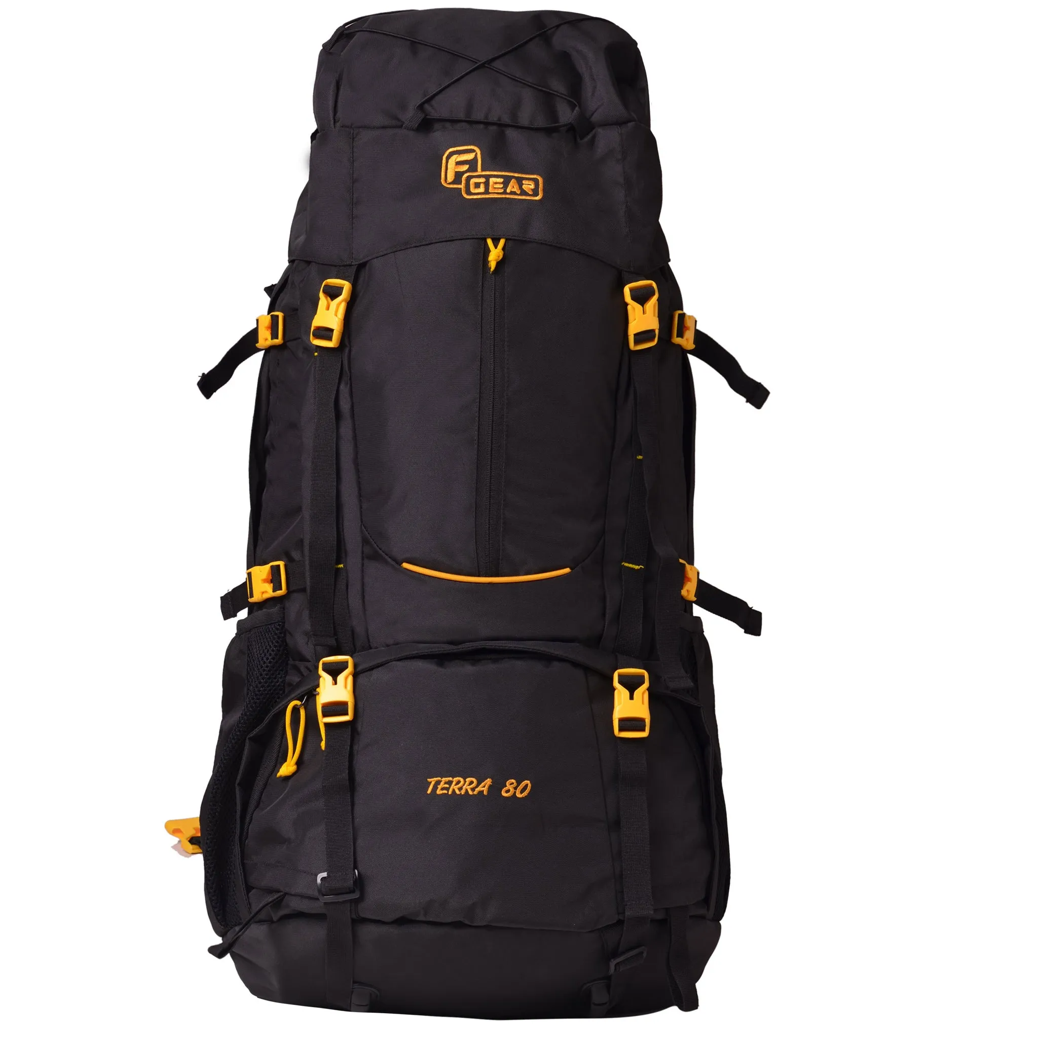 Terra 80L Black Yellow Rucksack