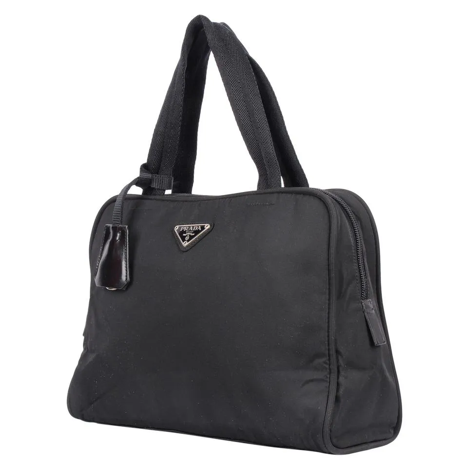 Tessuto Black Nylon Boston Satchel (Authentic Pre-Owned)