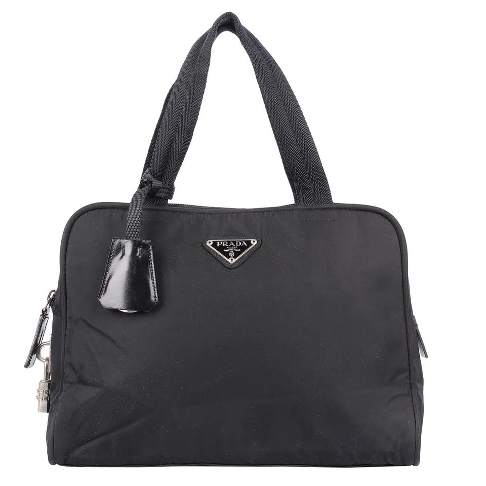 Tessuto Black Nylon Boston Satchel (Authentic Pre-Owned)