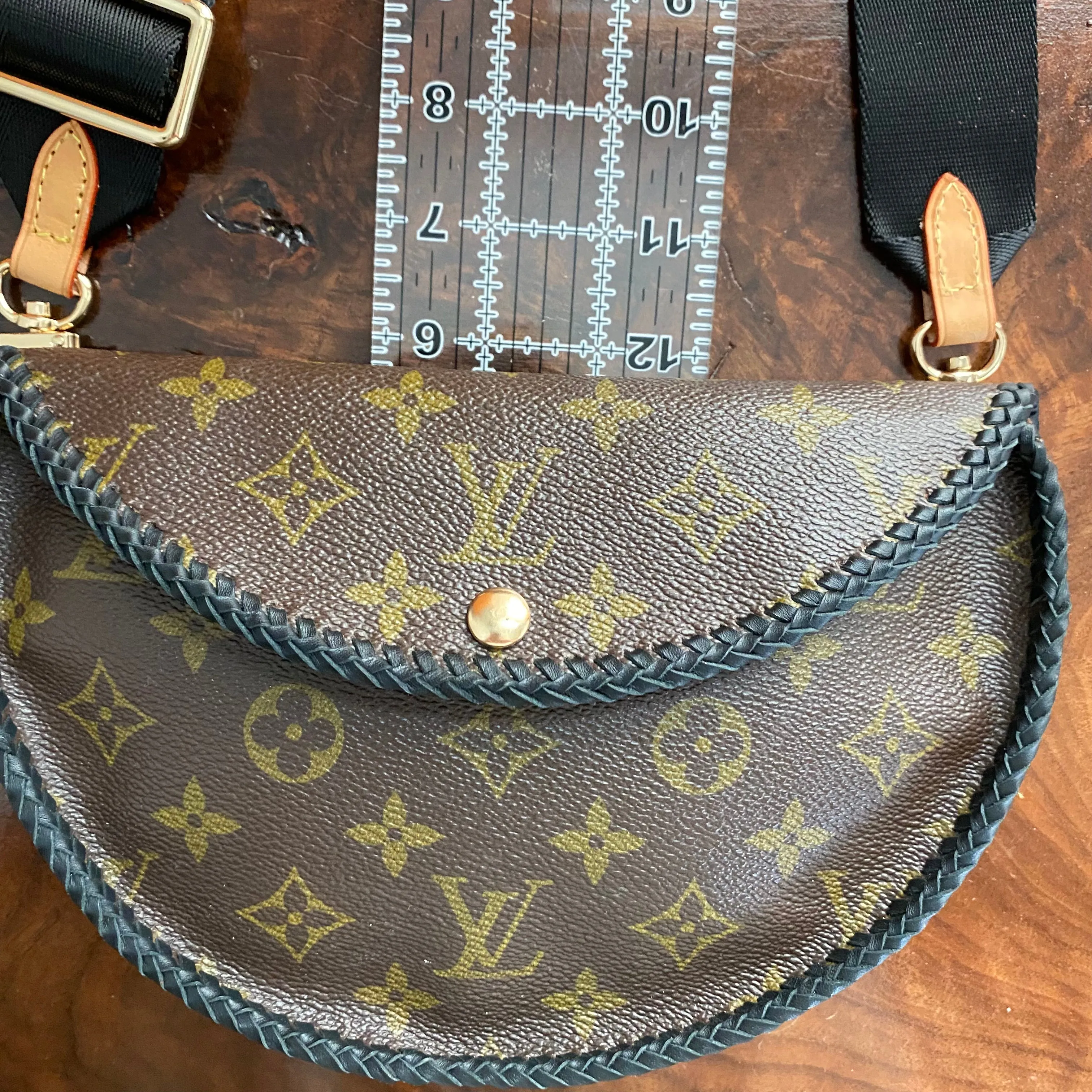 The Dove - Vintage Monogram in Black Sling/Crossbody/Shoulder Bag