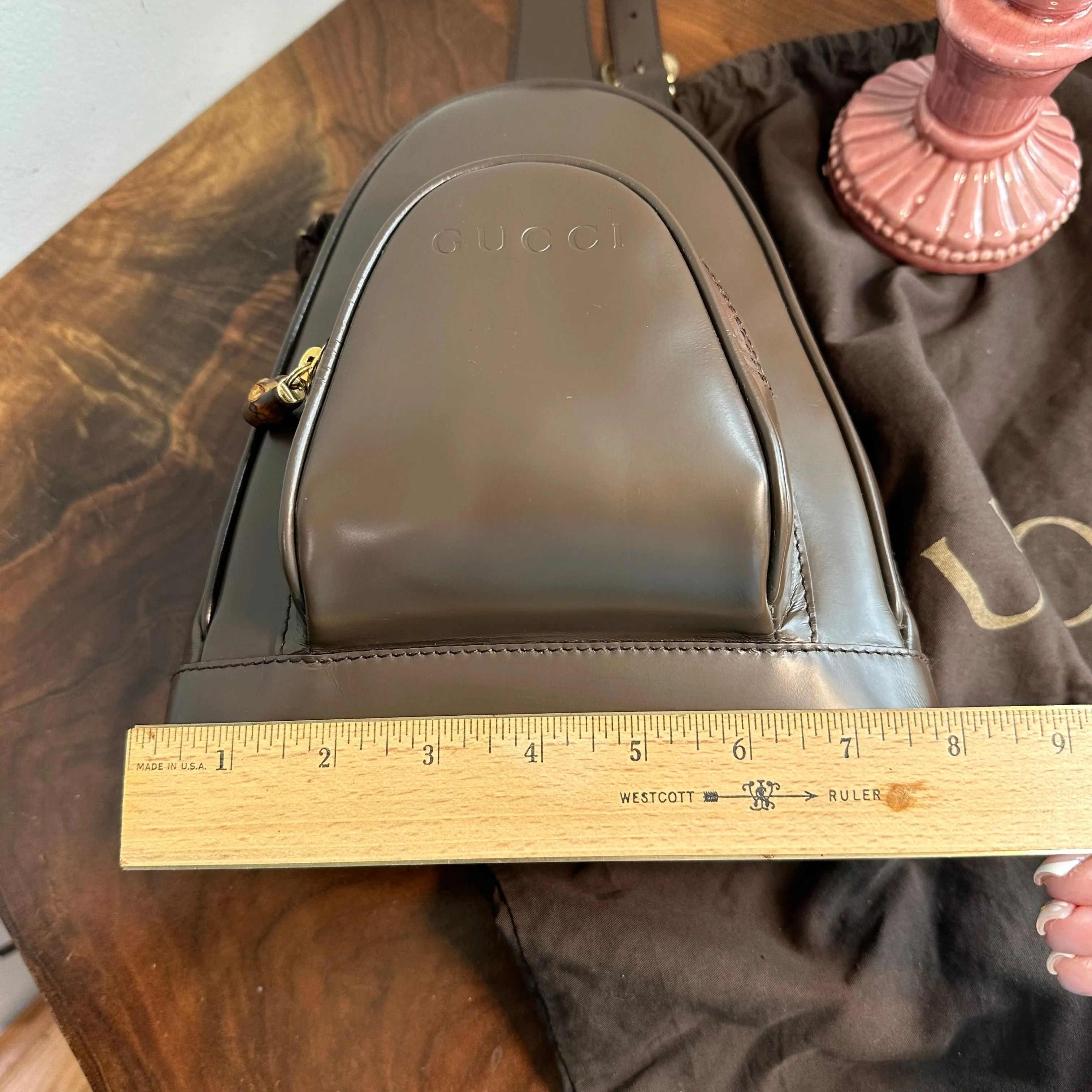 The Loon - Vintage Gucci Sling/Backpack in Brown Patent Leather