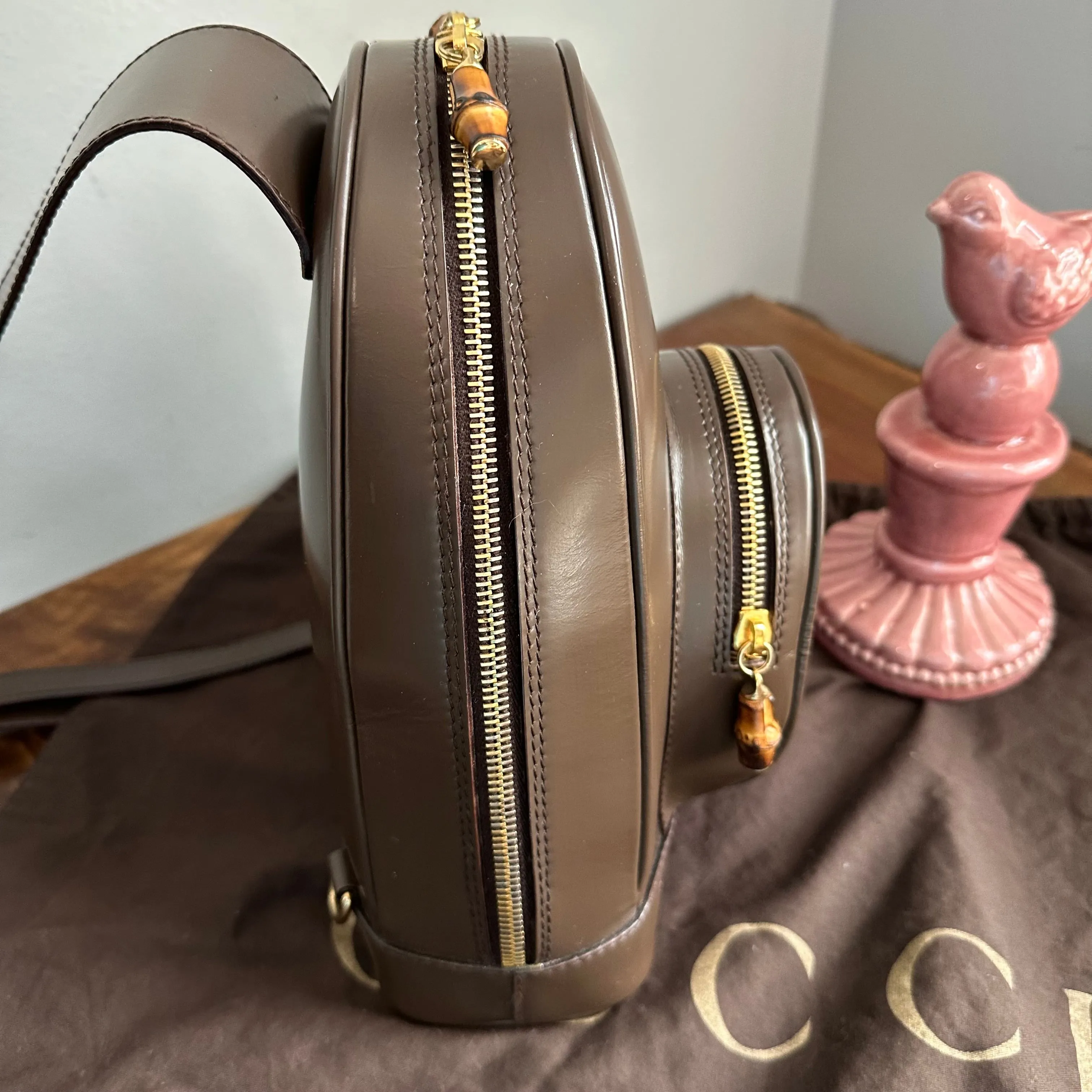 The Loon - Vintage Gucci Sling/Backpack in Brown Patent Leather