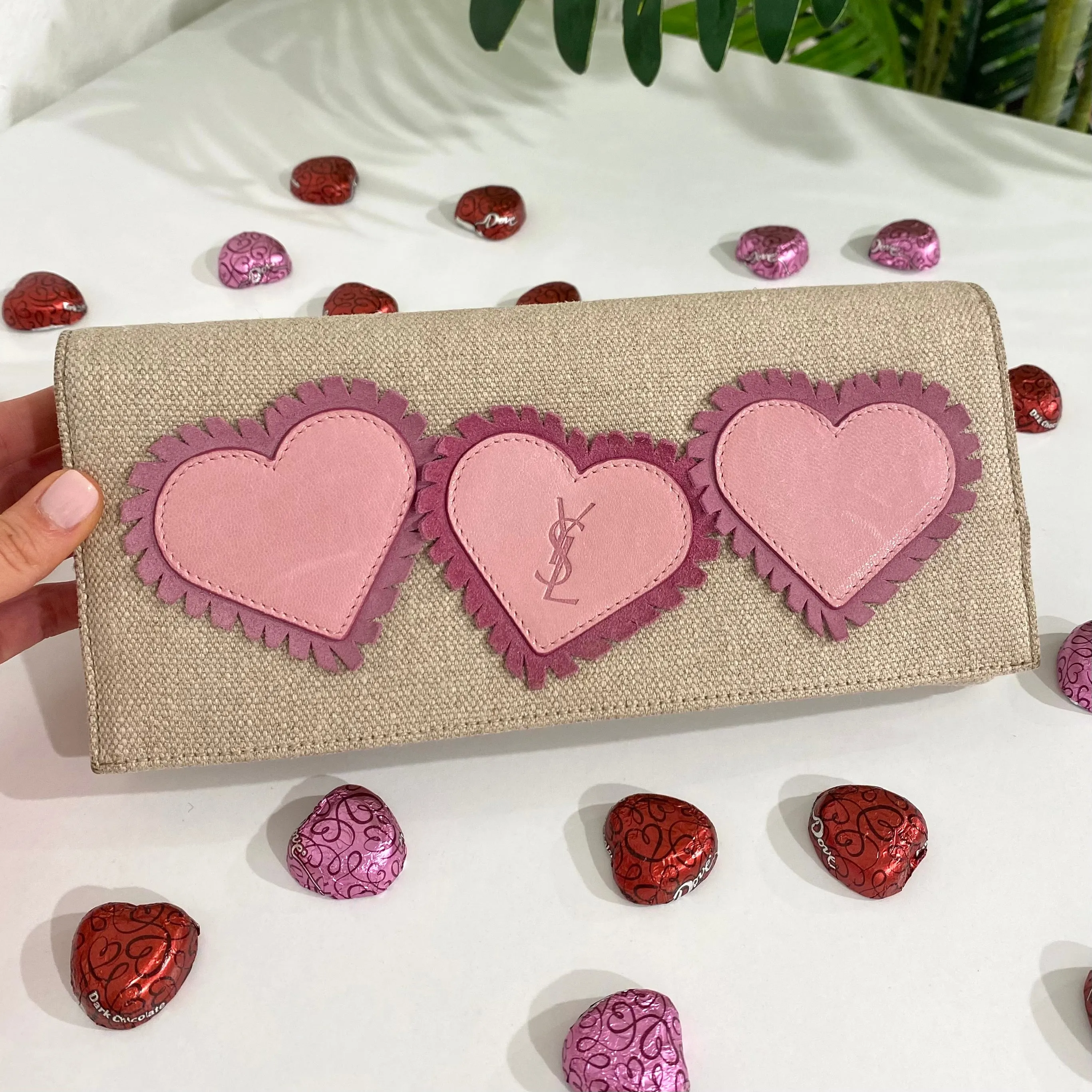 YSL Heart Clutch